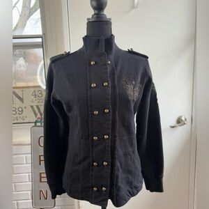 Harley Davidson Military Style Sweatshirt Jacket medium motorcycle layered‎